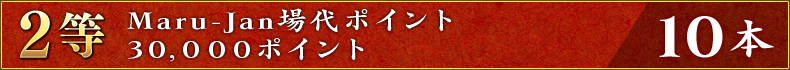 2等:Maru-Jan場代ポイント30,000ポイント 10本